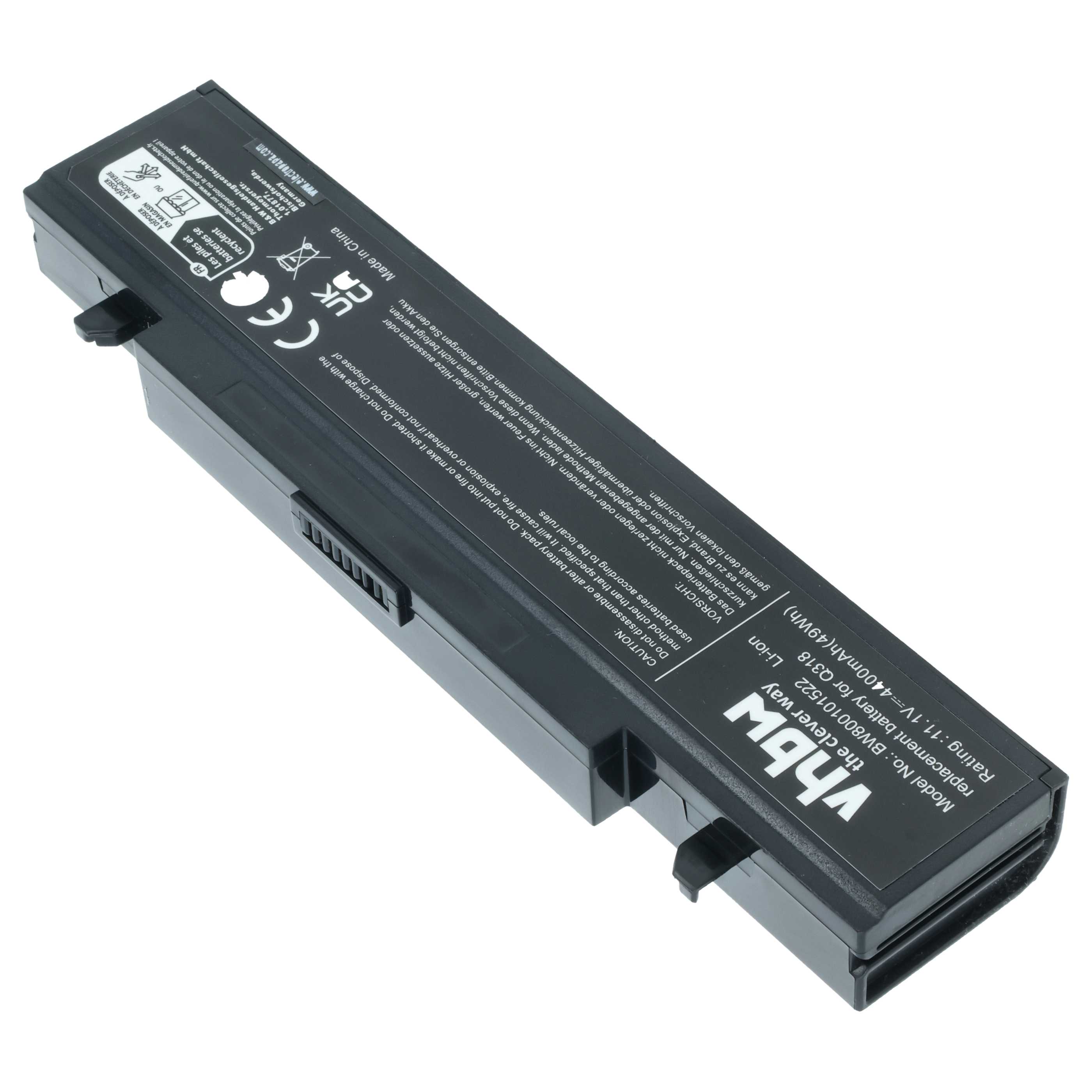 Batteria per notebook Samsung NP300E5C, R580, R730, RC530 - 4400mAh 11,1V Li-Ion nero